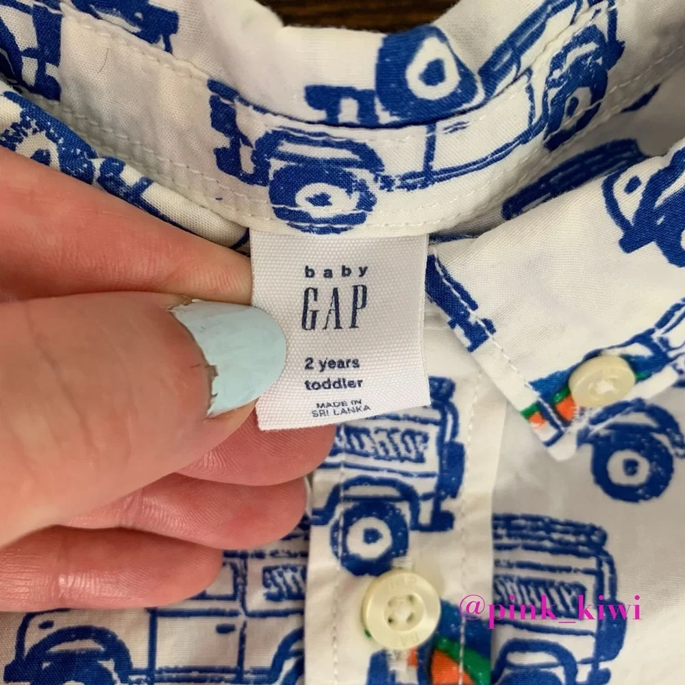 Baby Gap Toddler Printed Button Down Shirt